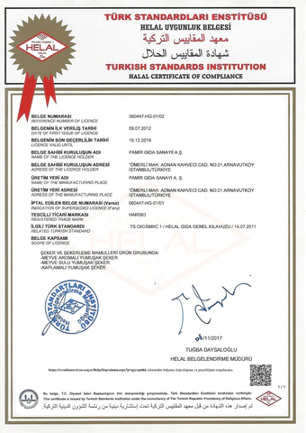 Halal Certificate for Haribo
